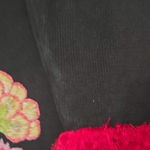 Vintage 90s Boho Festival Fringe Beaded Texas Floral Funky Cardigan SZ L - Picture 7 of 7